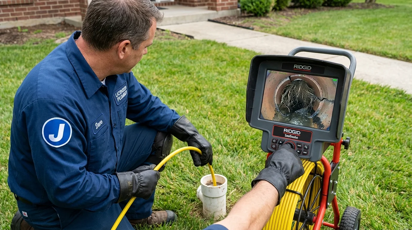 Sewer camera inspection being performed by Johns Plumbing LLC in Berthoud